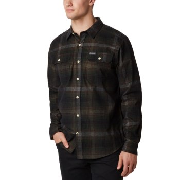 Columbia Muške Košulje - Flare Gun Corduroy Zelene Smeđe | NQYB-05732